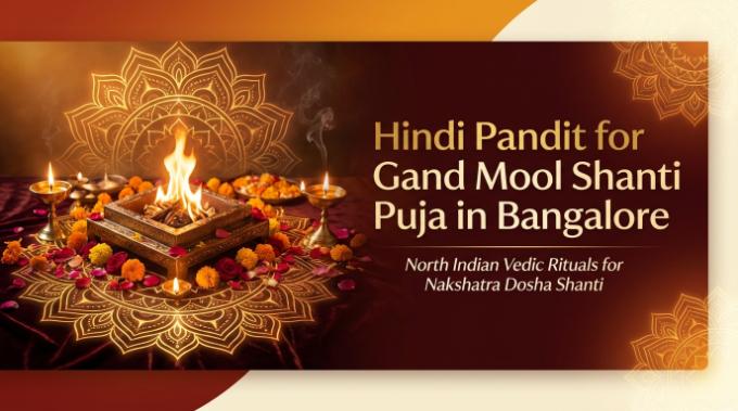 Pandit performing Gand Mool Shanti rituals with proper vidhi