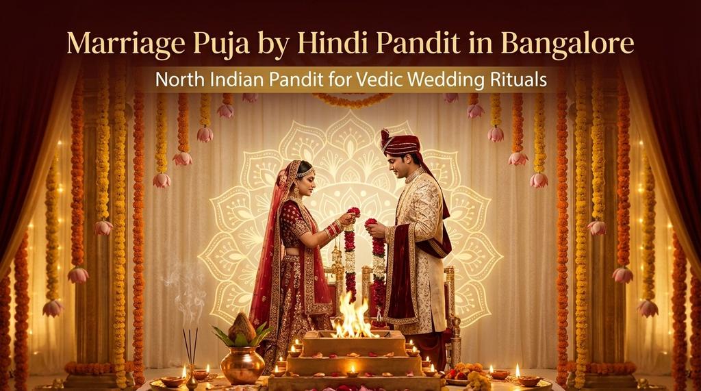 Bride and groom during sacred Hindu wedding rituals