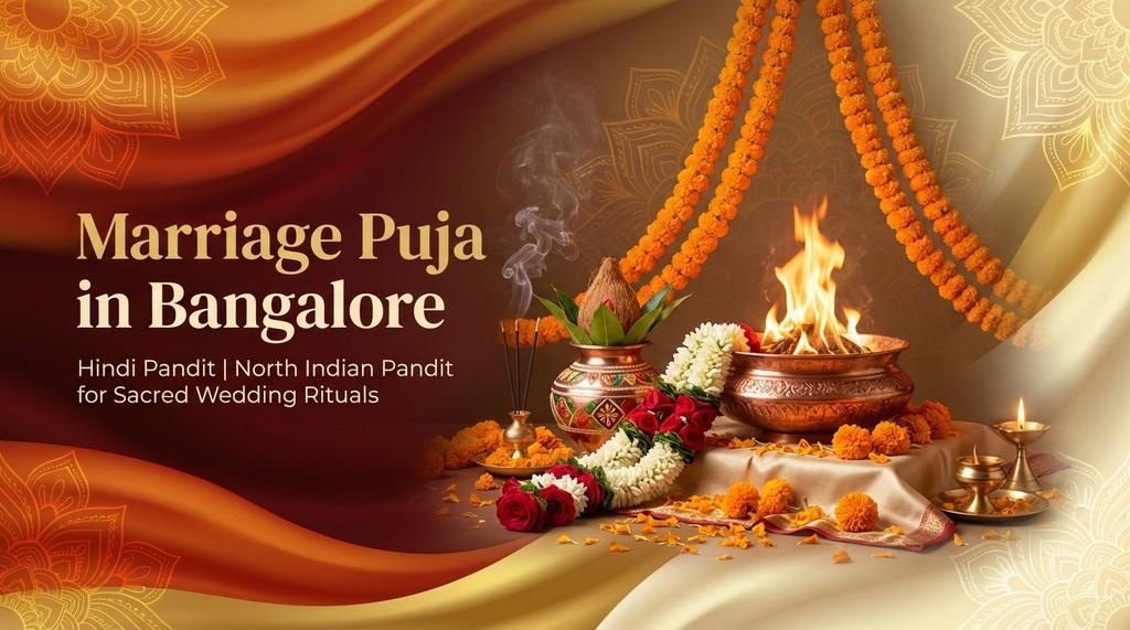 Traditional North Indian marriage puja ceremony in Bangalore