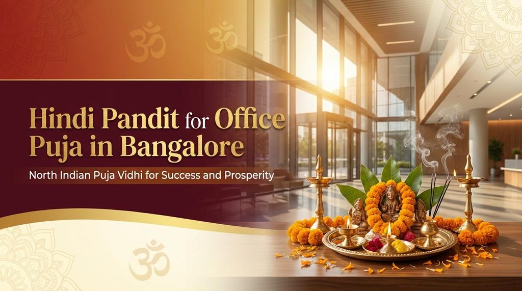 Business blessing ceremony performed by a Hindi pandit