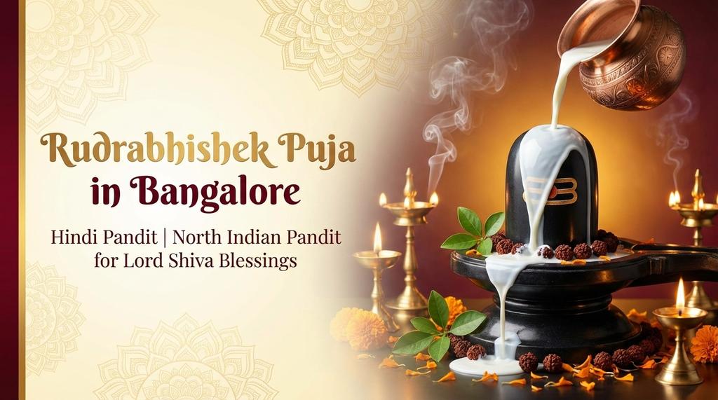 Rudrabhishek Puja being performed for Lord Shiva in Bangalore
