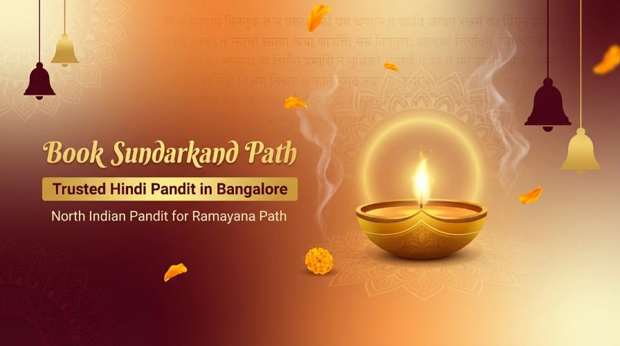 Hanuman devotional setting for Sundarkand Path ceremony